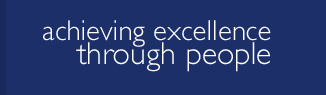 Achieving Excellent Through People text